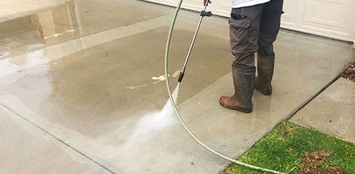 Concrete pressure wash