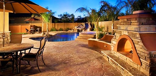 Stamped-Concrete-Backyard-Pool