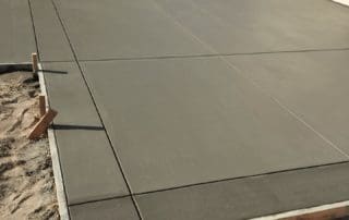 patio smooth finish concrete slab installation 