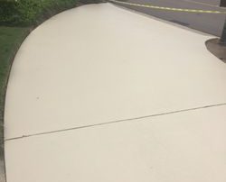 Large concrete driveway slab installation