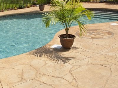 Pool Deck Stamped Concrete san diego