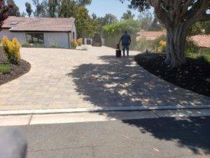 Paver driveway installation 