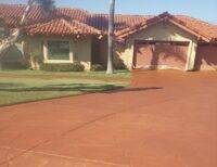 Concrete driveway staining 