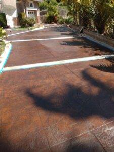 Colored concrete driveway restoration carmel valley