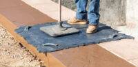 Stamped concrete installation 