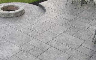 Concrete paver backyard patio installation