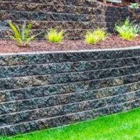 Retaining wall installation 