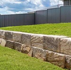 retaining-wall installation