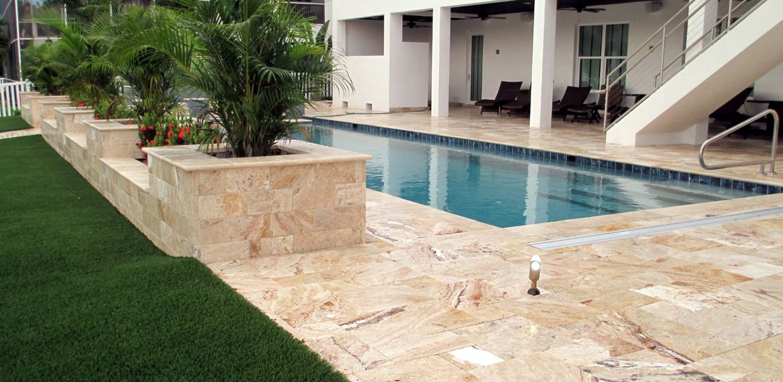 flagstone pool deck backyard remodeling 