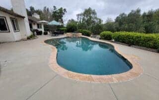 Pool deck concrete installation project