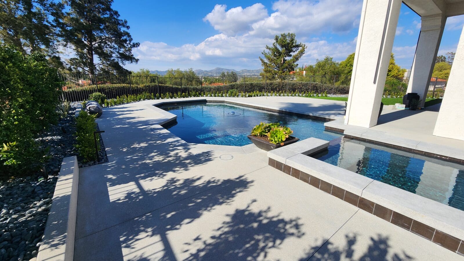 backyard deck and pool installation 