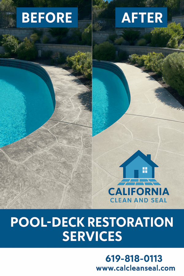 Pool Deck Restoration and Concrete Sealing in San Diego